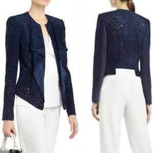 BCBG MAXAZRIA Eliot Perforated Faux Suede Jacket